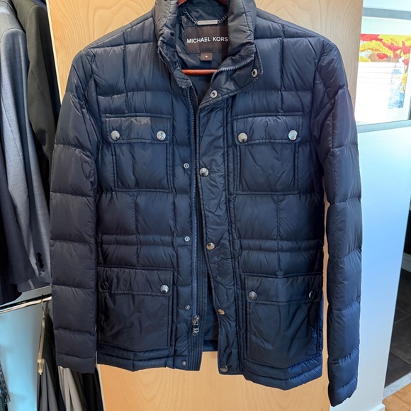 Navy Michael Kors Parka (size medium) - Picture 2 of 8